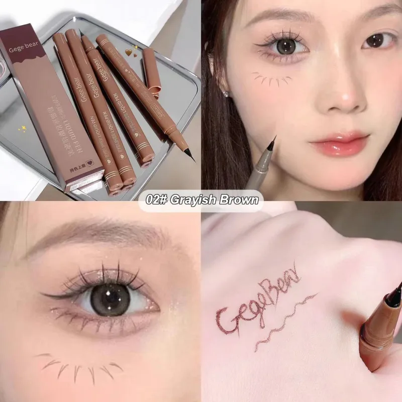 Gege Bear Liquid Eyeliner Pen Vandtæt Smudsikker Hurtig og præcis makeup Hurtig og glat tørrende nedre øjenvippepen — image 4