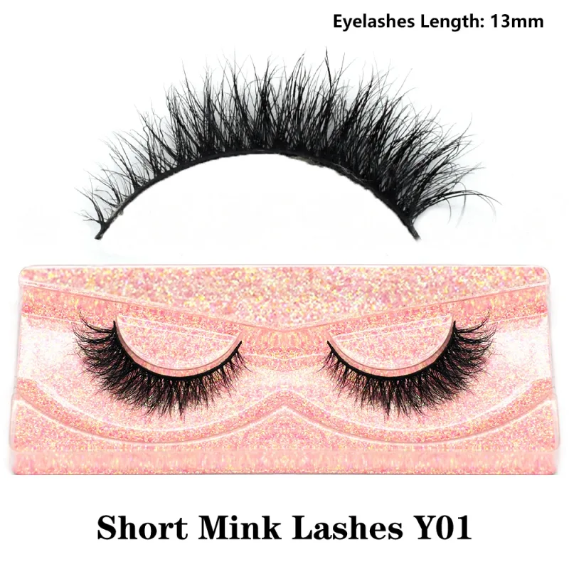 Pestañas de medio ojo, pestañas postizas cortas de visón 3D naturales, tira cruzada fina y esponjosa, pestañas postizas suaves, media extensión de pestañas, maquillaje — image 8