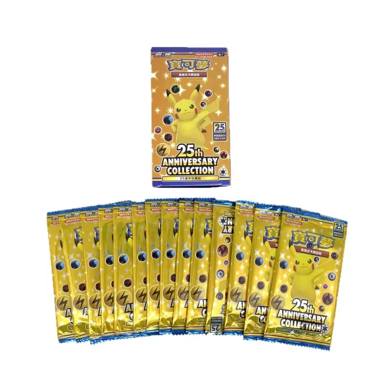 New Pokemon Trading Card Game 25th Anniversary Collection Shiny Collectible Cards Traditional Chinese Edition For Collectors Toy