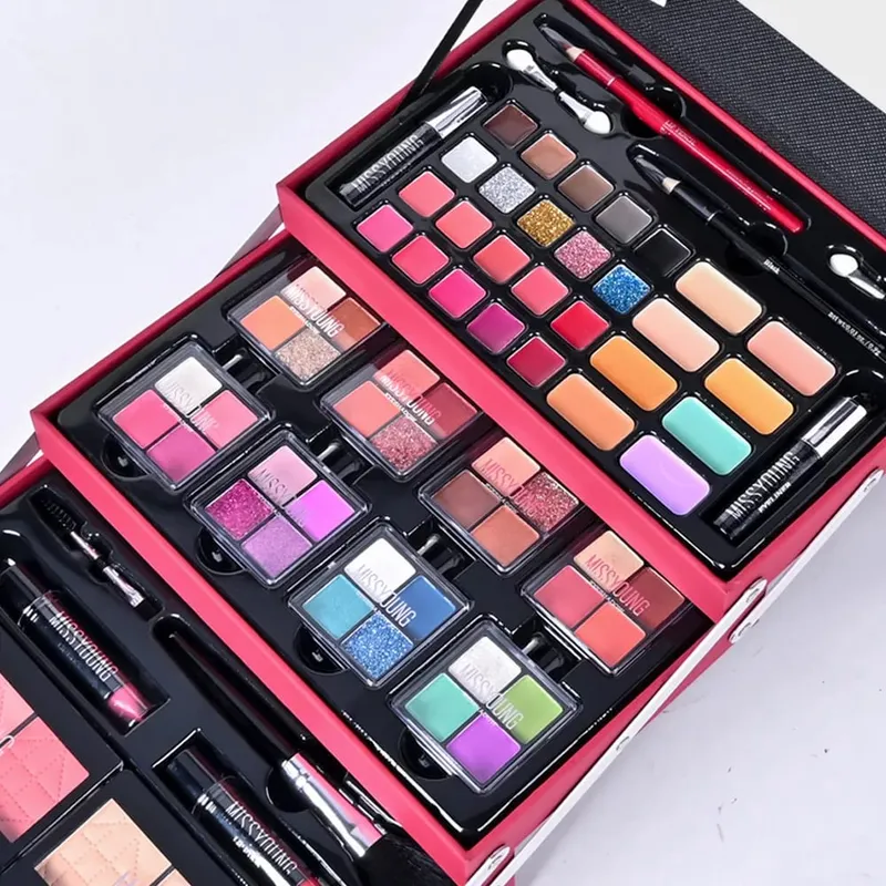 Make-up-Set, 76 Farben, Lidschatten-Palette, Augenbrauenstift, Eyeliner-Stift, Mascara mit Make-up-Pinsel, Kosmetik, Make-up-Werkzeug-Box, Geschenk — image 5