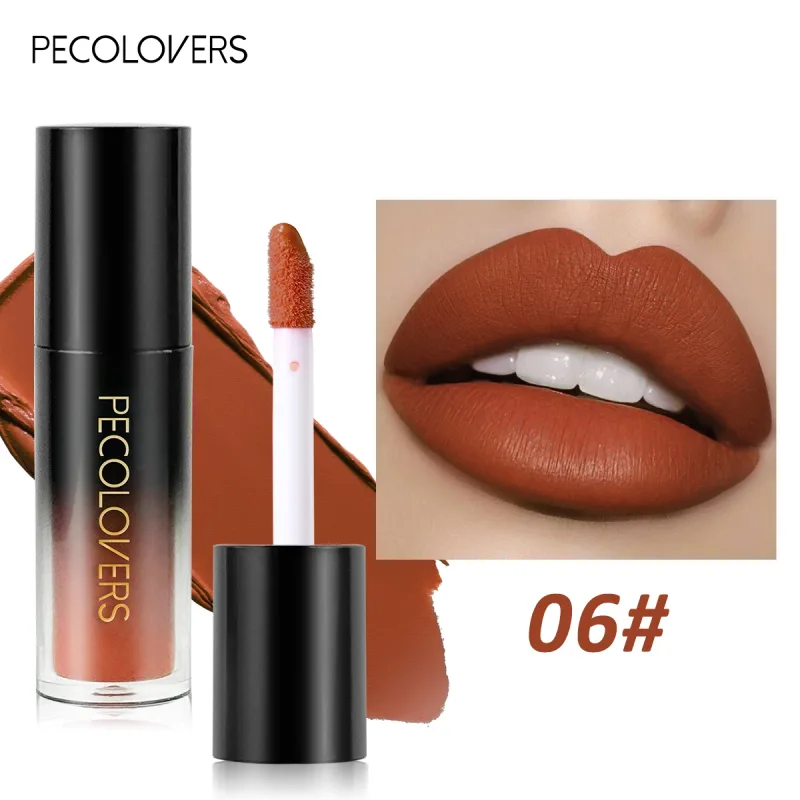 หลายสี Matte Velvet ลิปกลอสกันน้ำ Long-Lasting Non-Stick CUP Smooth ลิปสติกใช้สีสูง Rendering — image 28