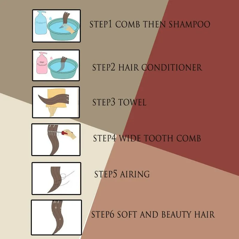 No Clips Hair Extensions Invisible Wire Lang Lige Syntetisk Falsk Hair Piece 80cm Sort Brun Blond Frisure — image 6