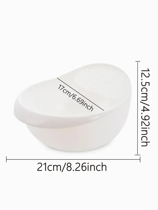 Passoire en Silicone pour bol de riz, panier de vidange pour bol de fruits, panier de lavage avec poignée, organisateur de cuisine à domicile, 1 pièce — image 3