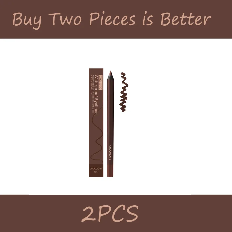 Zephoco 1pc Chocolate Eyeliner Pen Vandtæt Glat påføring Langtidsholdbar øjenmakeup Gel blyant til daglig brug — image 9