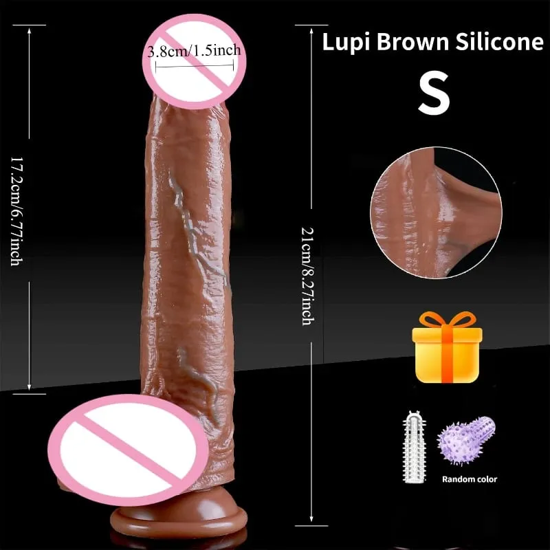 Donna Realistica Morbida Doppio Strato di Pelle di Silicone Scorrevole Prepuzio Testicoli Dildo Massaggiatore Anale Pene Butt Plug Giocattoli Adulti Del Sesso18 — image 13