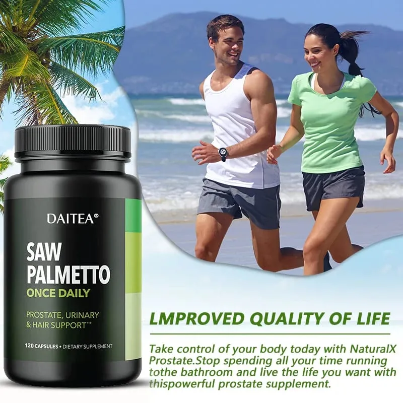 Daitea Saw Palm Capsule Supplément de santé de la Prostate soutient la santé des voies urinaires soutient la santé de la vessie favorise la croissance des cheveux — image 4