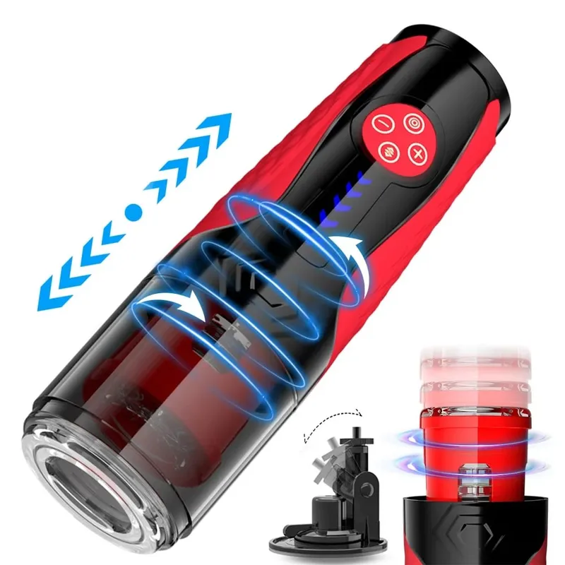 Telescopic Rotating Male Masturbator Automatic Mastubator Cup Vagina Masturbation Equipment Sex Toys for Men Adults Supplies — image 1
