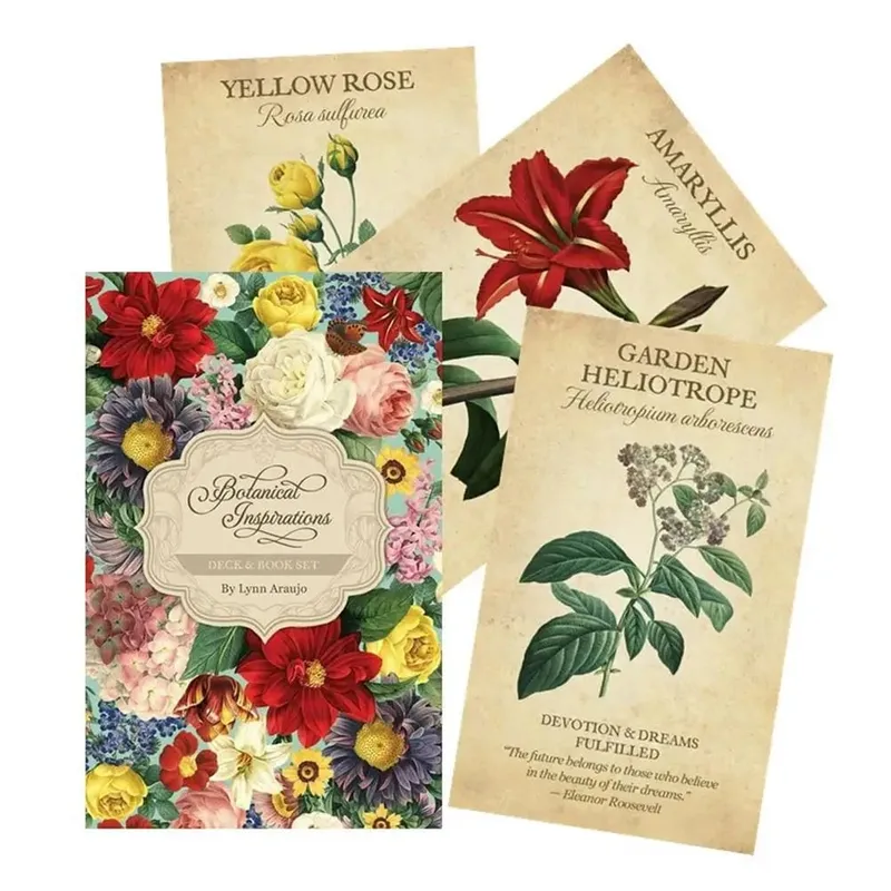 Botanisk Inspiration Oracle-kort A 45 Deck Tarot Engelsk version Brætspil PDF-vejledning til personlig brug