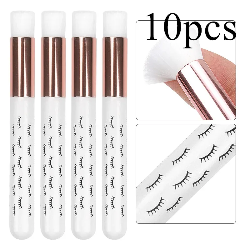 10 pezzi Spazzola per pulizia ciglia Applicatore per estensione ciglia Sopracciglio Naso Spazzole Bottiglia di lavaggio Cura della pelle Strumento di trucco Forniture pulite — image 8