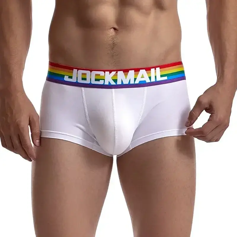 Rainbow Belt Man Underpants Boxershorts Cotton Men Boxers Male Breathable Underwear Men’s Panties Soft Boxer Briefs Balck White — image 1