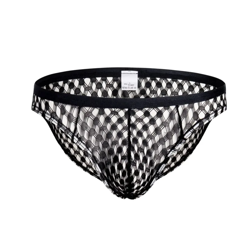Intimo da uomo in pizzo trasparente con taglio basso — image 3