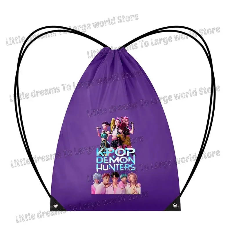 Anime Figure Drawstring Bag Portable Backpack Large Capacity Gym Sports Clothes Organizer Storage Pouch Bundle Pocket Women Gift — image 4