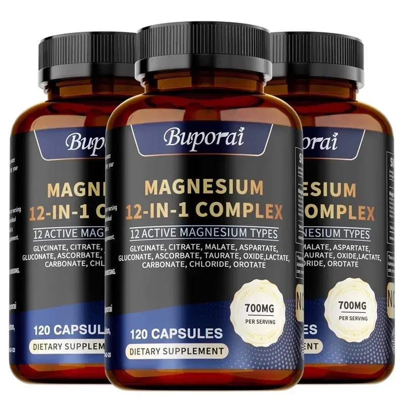 Magnesium Complex Capsules - Understøtter knoglefordøjelse og søvnsundhed Lindrer benkramper beroliger nerver og øger energi — image 11