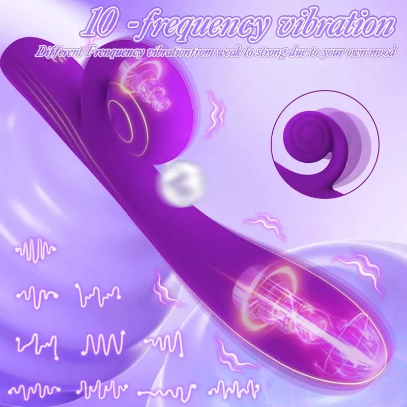Vibratore a lumaca Punto G Penetrazione del dildo Lumaca flessibile per stimolazione perfetta del clitoride 10 modalità Piacere Giocattolo del sesso per Womanz — image 2