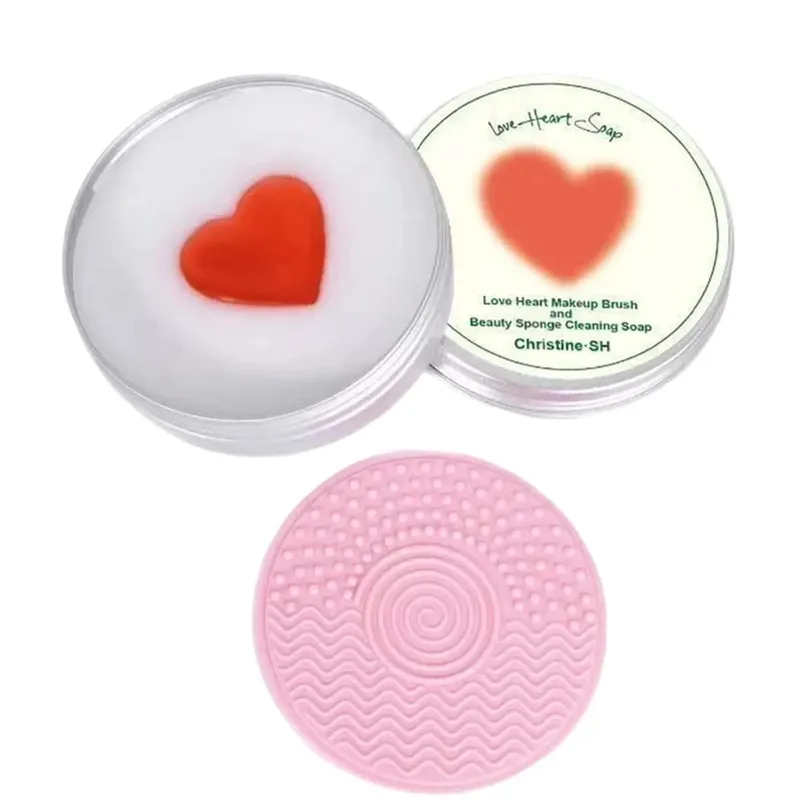 Sapone detergente per pennelli da trucco con tappetino in silicone Pulisce in profondità il trucco impermeabile per spugne sintetiche per pennelli da trucco naturali — image 2