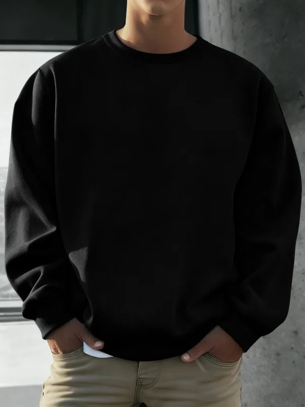 Effen zachte truien Straat herfst Comfortabele fleece hoodies Kantoorjogging Losse sweatshirts Casual basics Dagelijkse streetwear voor mannen