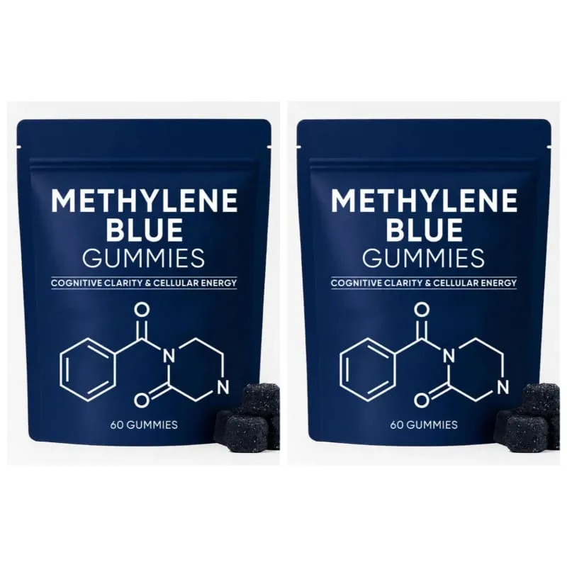 Methylenblaue Gummibonbons, 5 mg, 30/60 Karat, Blaubeergeschmack für anhaltende Energie, geistige Klarheit und Stimmung, zelluläre Unterstützung — image 9