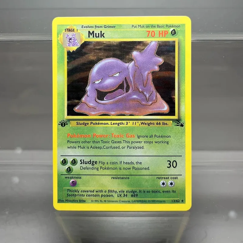 PKM การ์ดเดี่ยว Fossil Gengar Dragonite 1st Edition Kabutops Lapras PTCG Proxy คอลเลกชันการ์ด Battle การ์ดของเล่นของขวัญ — image 12