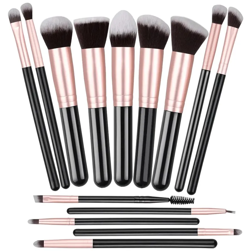 전문 14PCS 메이크업 브러쉬 세트 소프트 푹신한 파운데이션 아이 섀도우 컨실러 블렌딩 블러쉬 브러쉬 가부키 여성 미용 도구 — image 19