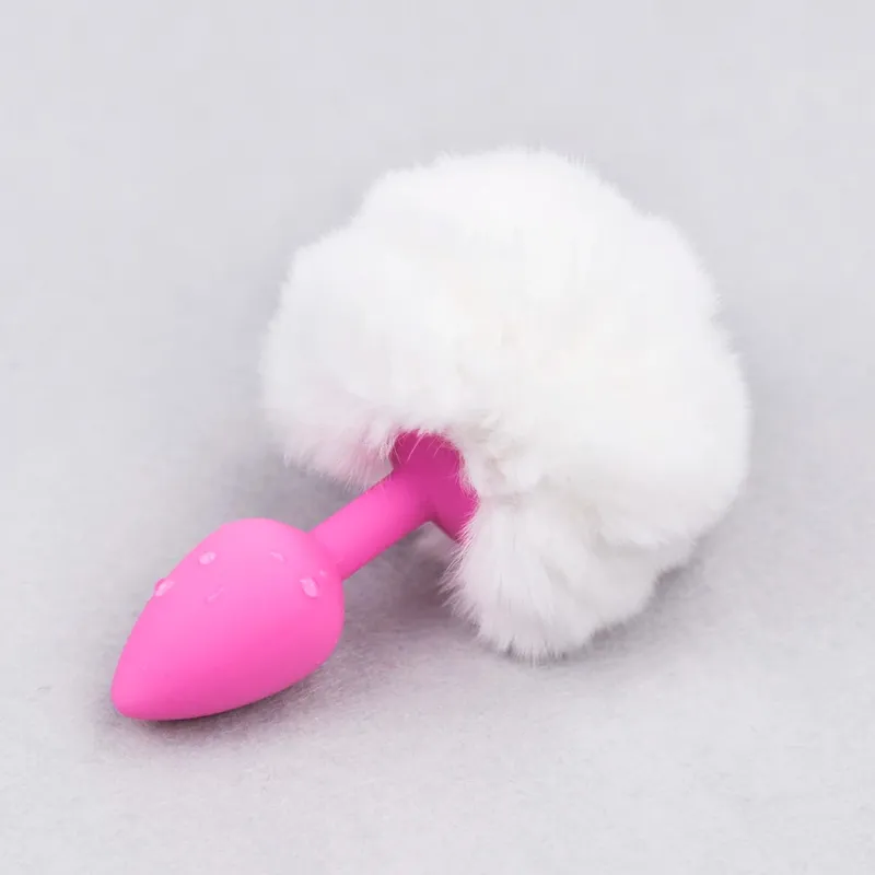 Slicone Butt Plug Behåret Bunny Tail Kanin Hale Glat Anal Plug Cosplay Sødt sexlegetøj til kvinder Erotisk voksenlegetøj Sexprodukter — image 8
