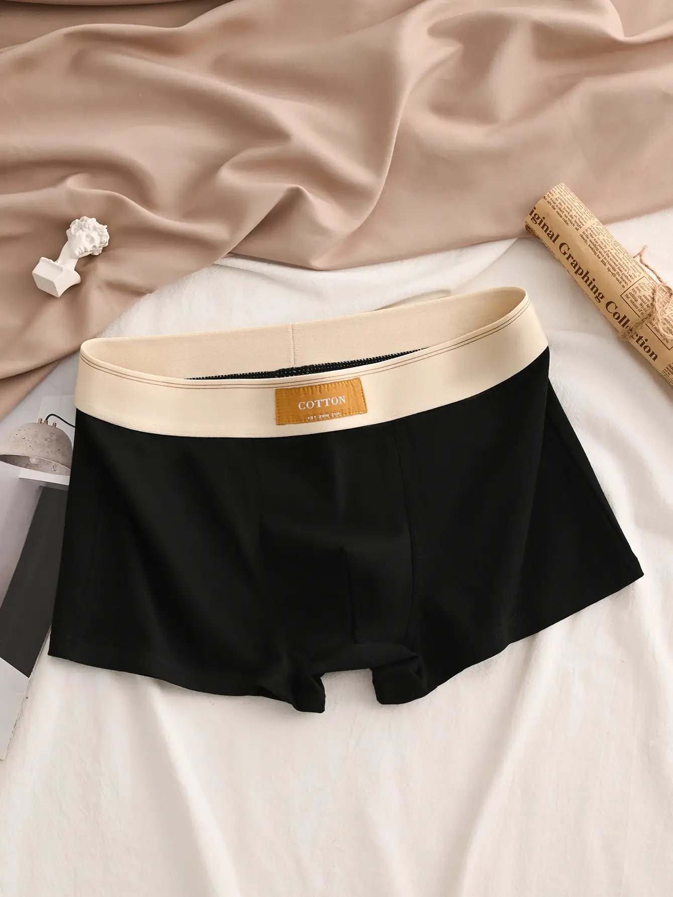 Boxer da uomo in cotone di alta qualità 3 pezzi Boxer sportivi morbidi e sani Casual alla moda Pantaloncini da uomo alla moda Biancheria intima — image 1