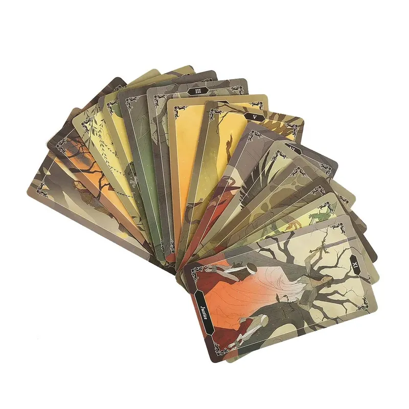 Kad Tarot Kayu Gelap A 78 Oracle Deck English Visions Divination Edition Borad Bermain Permainan — image 5