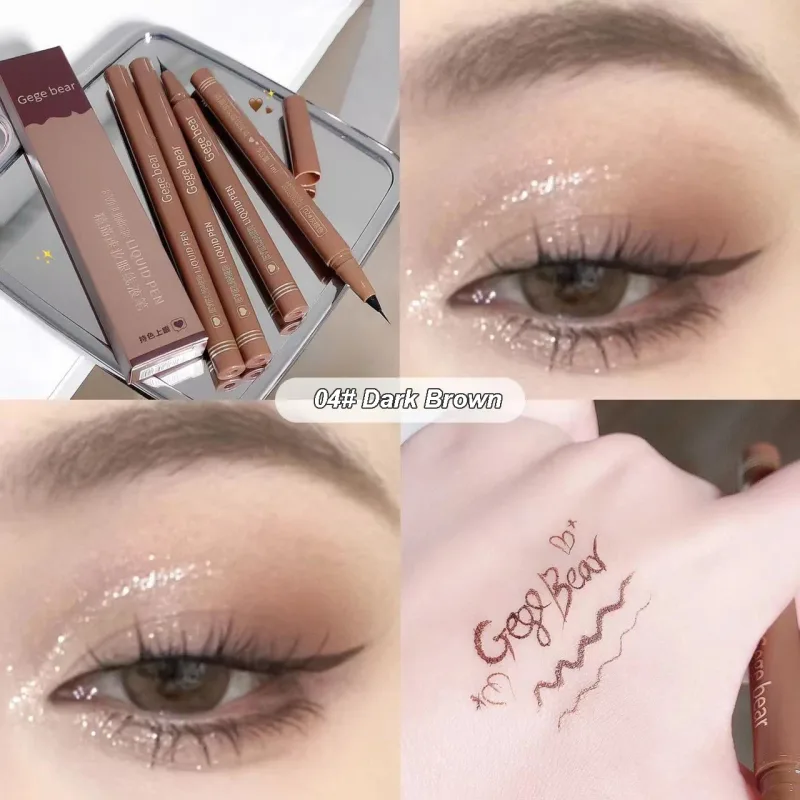 Gege Bear Liquid Eyeliner Pen Vandtæt Smudsikker Hurtig og præcis makeup Hurtig og glat tørrende nedre øjenvippepen — image 7