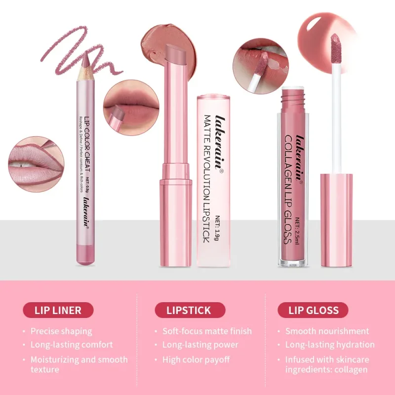 Ensemble de rouge à lèvres en velours imperméable, longue durée, résistant aux taches, noir, liquide, pour maquillage gothique d'halloween — image 6