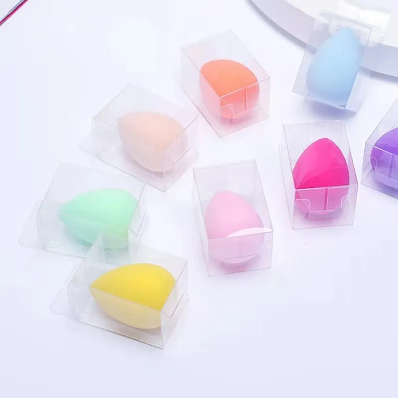 50 pezzi con logo personalizzato morbida spugna per trucco non in lattice fondotinta con etichetta privata spugna per bellezza spugna per trucco multicolore fai da te — image 1