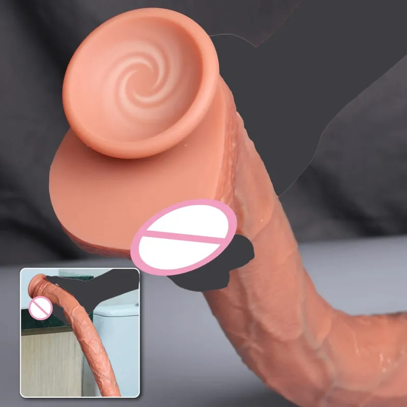 40cm longo vibrador realista forma de cobra única camada silicone pênis grande macio brinquedo sexo anal ventosa pau para mulher g-ponto orgas — image 5