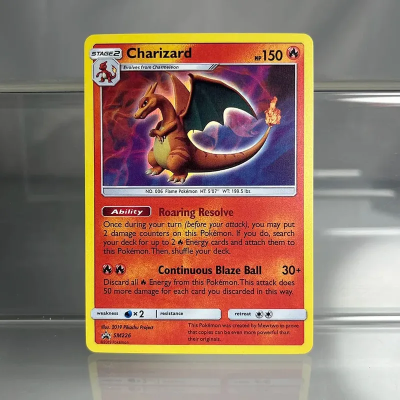 Charizard PTCG Single Collection Card 1. vydání 1996 Vmax Ex Rare Rainbow Card PKM Proxy karty Hračky Dárky — image 19