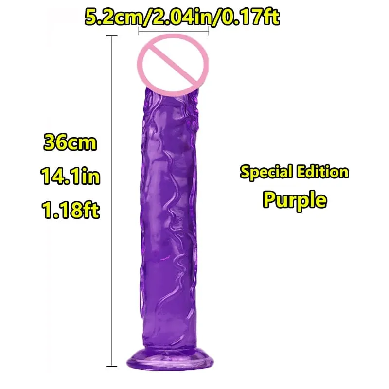 Super Cheap 7 Sizes 5 Colors Realistic Soft Jelly Dildo Suction Cup Adult Sex Toy for Women and Men Vaginal and Anal Masturbator — image 37
