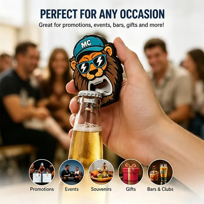 Apribottiglie in PVC personalizzato Logo personalizzato Apri birra in gomma morbida Regalo promozionale personalizzato Portachiavi strumento Portachiavi souvenir — image 4