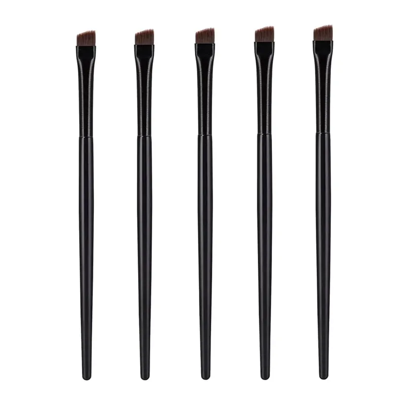5 Stück Augenbrauen-Kontur-Make-up-Pinsel, Augenbrauen-Eyeliner-Pinsel, professionelle, superdünne, abgewinkelte Liner-Augenpinsel, Make-up-Werkzeuge