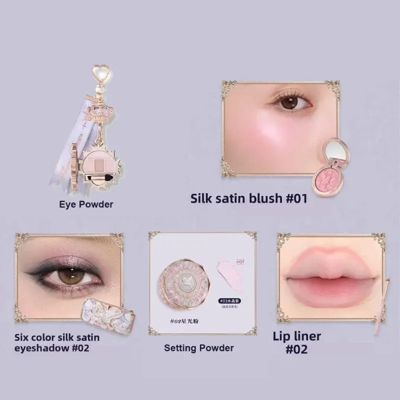 Flower Knows Shell Jewel Collection Set Hadiah Makeup Profesional Eyeshadow Blush Lip Glaze Setting Powder Correcting Primer Kit — image 10