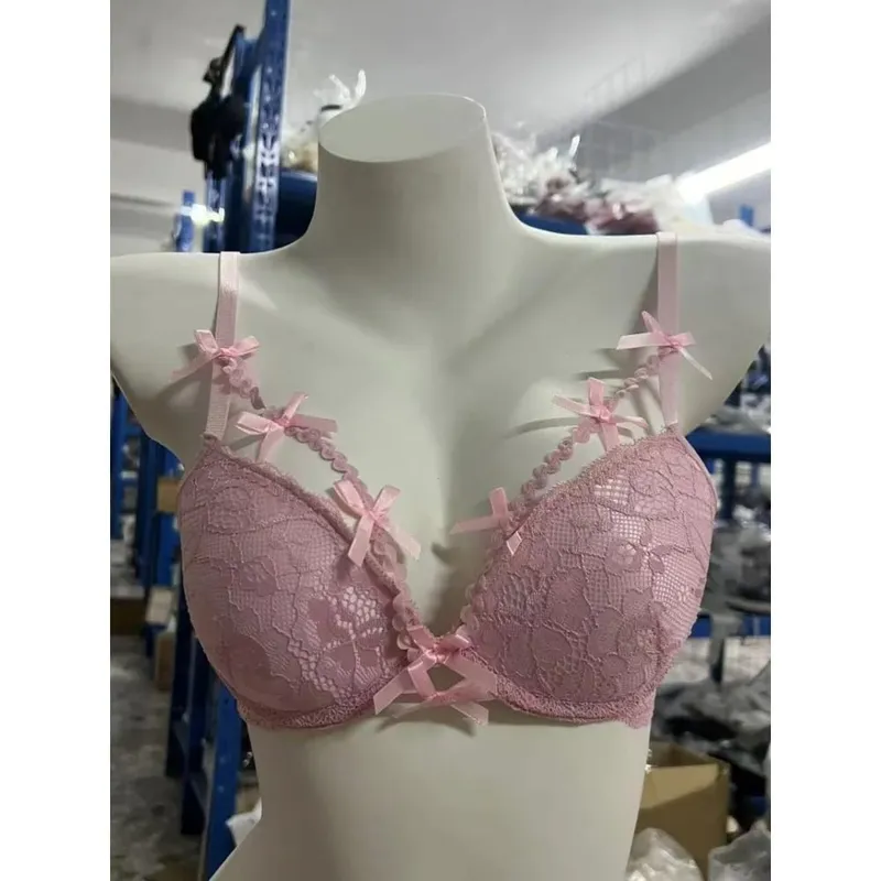 セクシーな BANERDANNI סט תחתונים סגול Bowknot רצועת כתף דקה נוחות מראה טהור נשים הלבשה תחתונה אינטימית 32-38 ביגוד יומי — image 2