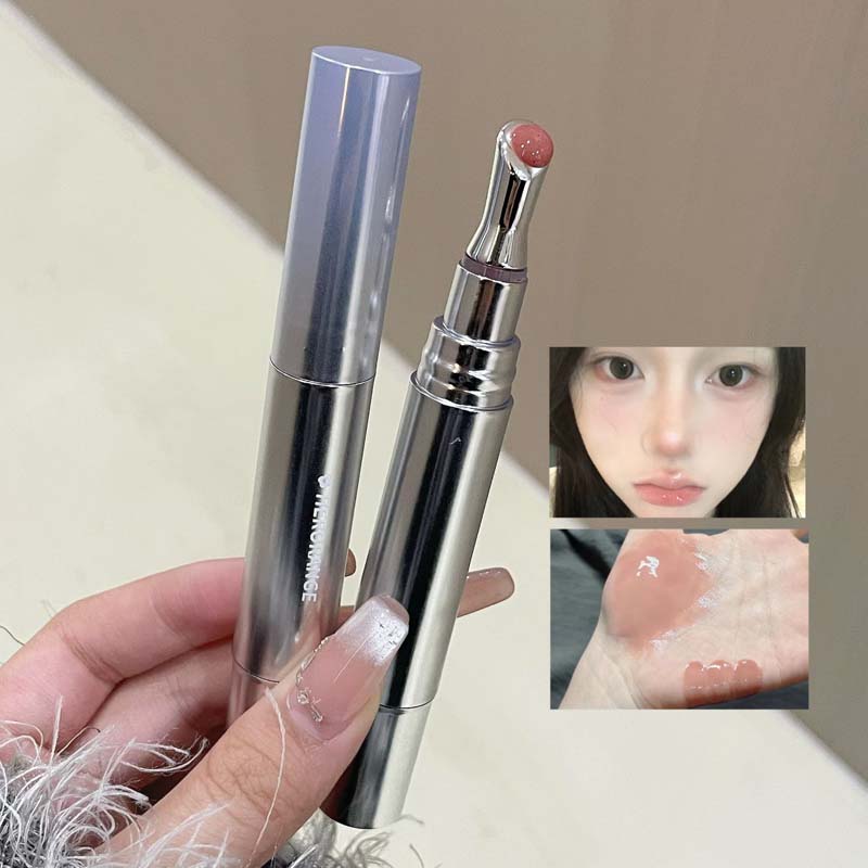 Cermin Esensi Berair Lip Gloss Tahan Lama Tidak Lengket Lipstik Cair Menepuk Jelly Lip Glaze Makeup Pelembab Warna Bibir — image 5