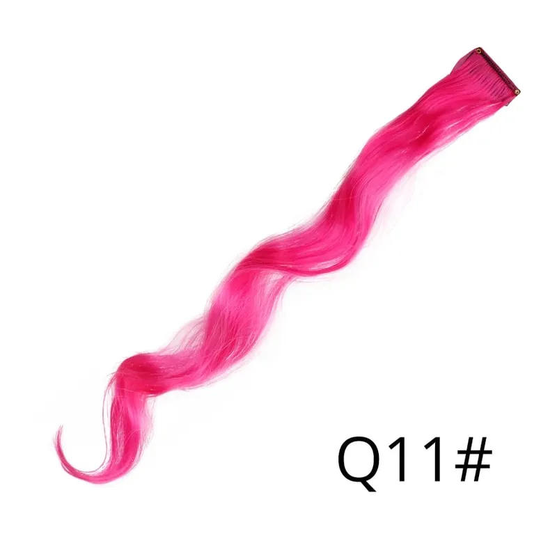 Leeons Synthetic Hair Extensions With Clips Heat Resistant Straight Hair Extensions Color Colored Black Hair Clip Womens 12G/Pcs — image 63