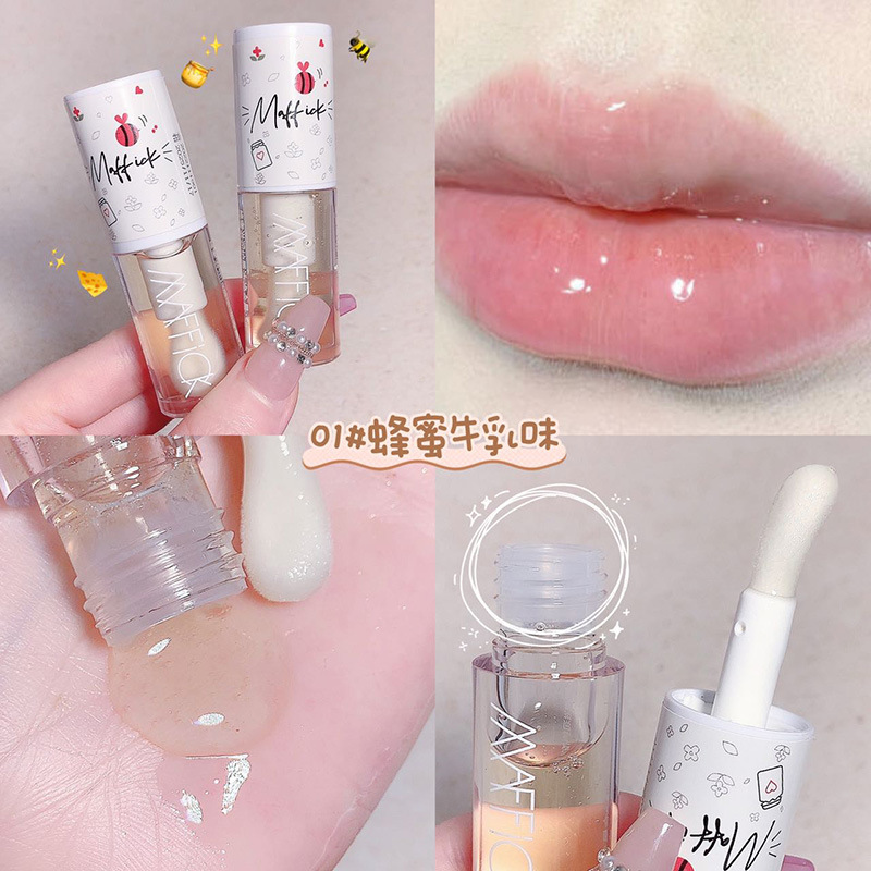 Make Up ความงามเกาหลีเครื่องสำอาง Lip Ink GLOSS Labial LIPS Moisturizer Jelly ลิปสติก Bright Oil Moisturizing Balm Big Lip Brush — image 4