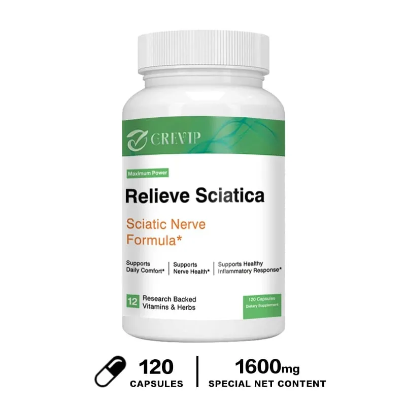 Soutien à la santé du nerf sciatique – Aide à soulager les douleurs articulaires. Soutient le système nerveux quotidien. La santé des os et des nerfs équilibre l'inflammation. — image 9
