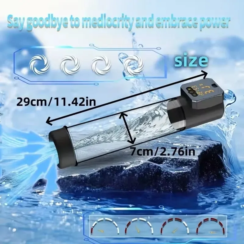 Electric Male Masturbators Penis Pump Vacuum Suction Vibrator 5 Suction 6 Training Mode Waterproof Digital Display Adult Sex Toy