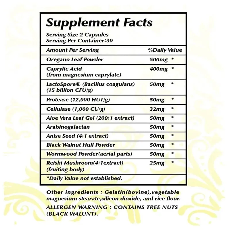 Candida Cleanse - ส่งเสริมการทำความสะอาดลำไส้และการล้างพิษ ปรับปรุงการย่อยอาหารและบรรเทาอาการท้องผูกและท้องอืด — image 2