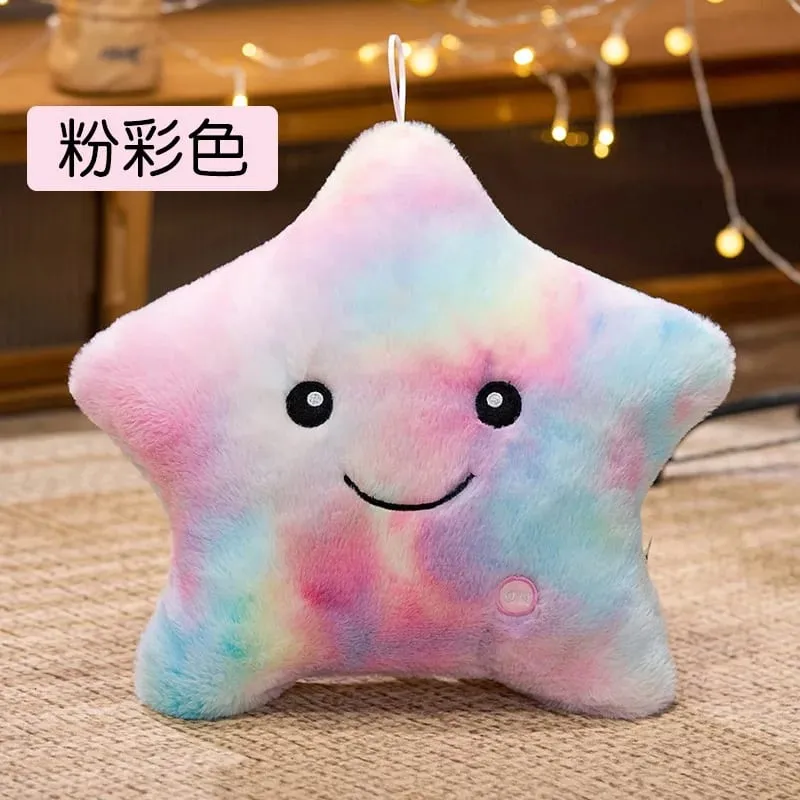 24*22CM Leuchtende fünfzackigen Stern Plüsch Spielzeug Glowing Star Gefüllte Weiche Puppe Kissen Schöne Halloween Weihnachten geschenke — image 10