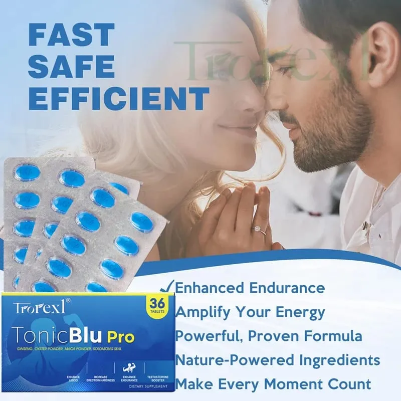 Trorexl-Tonic Blue Pills 36 Tablets - Advanced Male Performance Rock-Hard Stamina Flow Booste| Εργαστήριο Πιστοποιημένο Δοκιμασμένο — image 1
