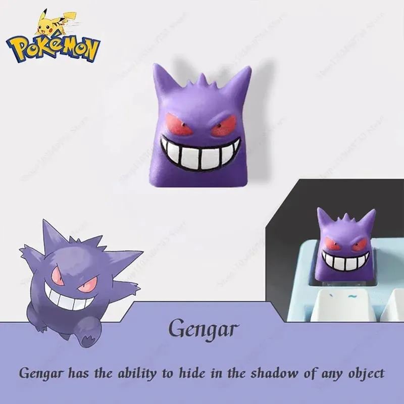 Pokemon Anime Cute Tail Keycaps Pikachu Gengar Eevee Keyboard Cap for Cross Shaft Mechanical Keyboard 3D Resin Keycaps Best Gift — image 24