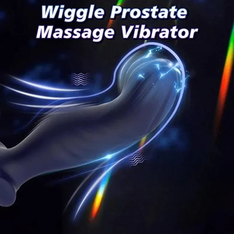 Anal Vibrator Bucking Prostata Massager Med Penis Ring Fjernbetjening Vibrerende Butt Plug Cockring Anus Sexlegetøj For Mænd Par