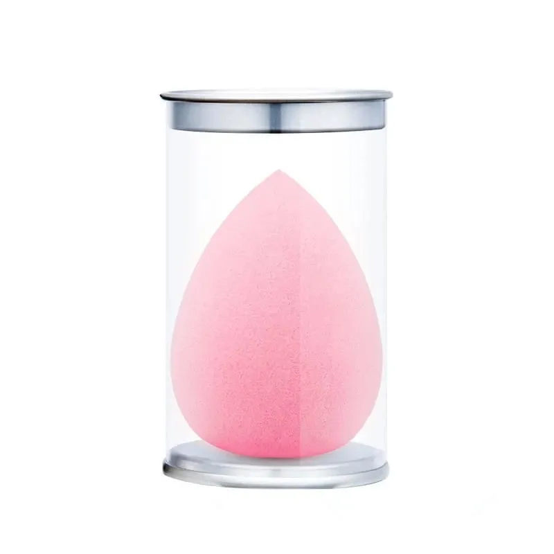 25pcs 사용자 정의 로고 뷰티 컬러 화장품 블렌더 상자 사용자 정의 메이크업 개인 레이블 라텍스 무료 클리어 박스 메이크업 스폰지 — image 2