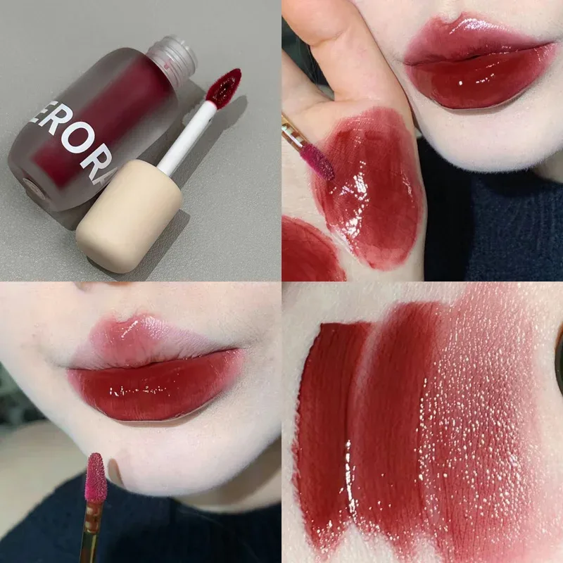 Matte Frosted Lip Gloss ลิปสติกเนื้อลิควิดไม่เหนียวเหนอะหนะให้ความชุ่มชื้น พิกเมนต์สีริมฝีปาก เครื่องสำอางแต่งหน้ารายวัน — image 12