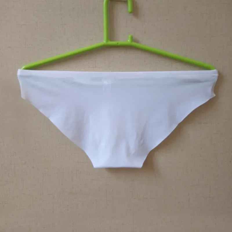 Libreng Feel Ice Silk Seamless Mens Brief Solid Underpants Ultra-Thin Panties Lalaki Seamless Low Waist Soft Underwear — image 8
