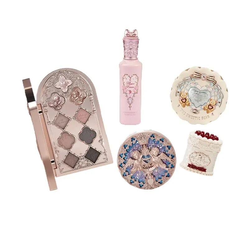 Flower Knows Set Kado Riasan Lengkap Berkilau Eyeshadow Sutra Satin Blush Lip Glaze & Concealer Cair Koleksi All-In-One — image 2